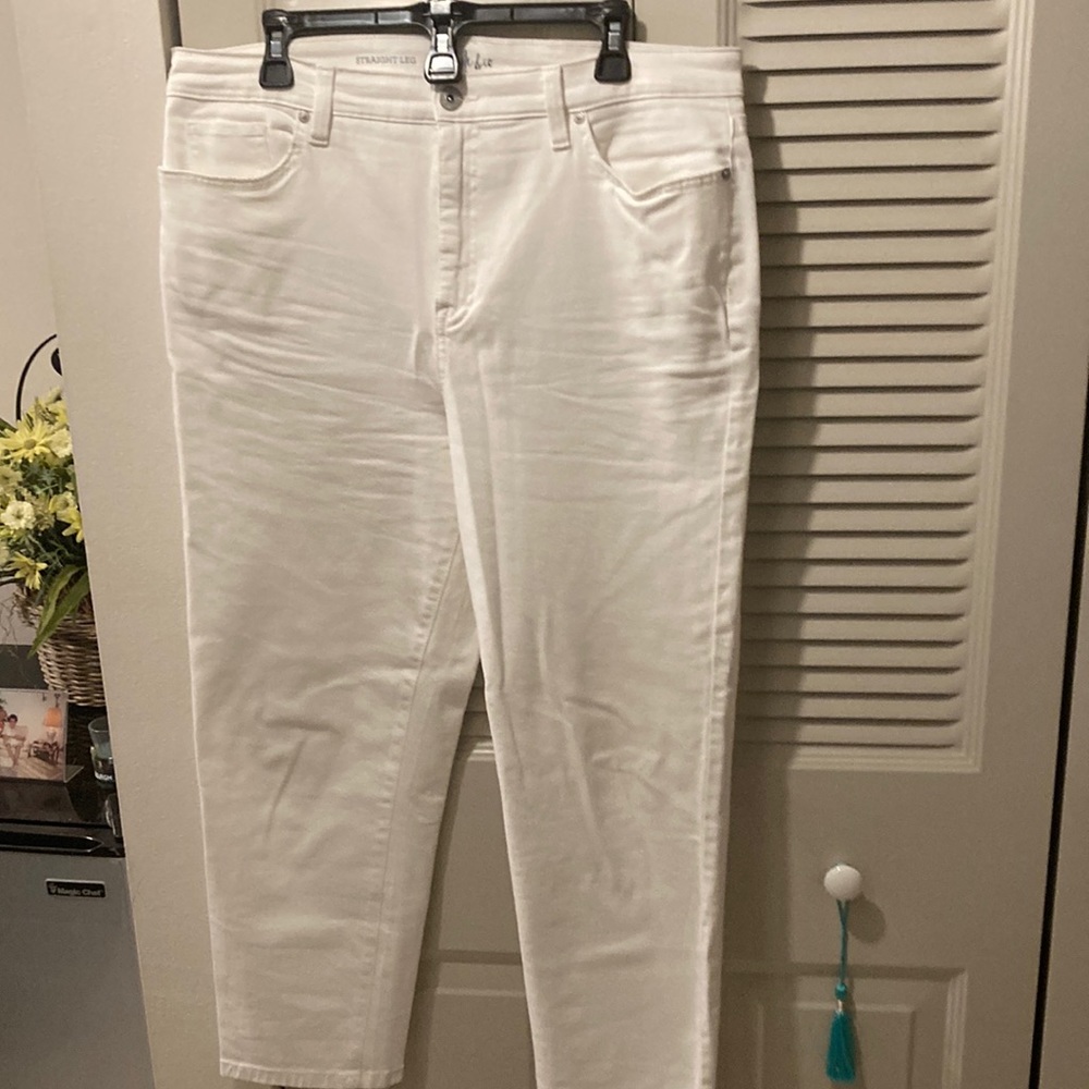 Style And Company White Straight Leg Jean.